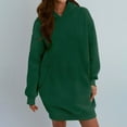 thumbnail image 3 of VISALY Hoodies Pullover Tunic Sweatshirt Fall Hoodies Sweatshirts Dresses Long Sleeve Sweaters Pullover Clothes with Pockets Casual Sweaters Athletic Sweatshirts Sweatshirts Loose Fit Hoodie Green S, 3 of 5