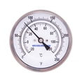 thumbnail image 2 of Measureman Fully Stainless Steel Pot, Kettle, Brewing Bimetal Thermometer, 3" Dial, 2-1/2" Stem, 0-250 deg F/-20-120 deg C, +/-1% Accuracy, Adjustable, 1/2" NPT Back Mount, 2 of 8