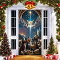 thumbnail image 5 of Nativity Christmas Door Cover Decorations - Jesus Holy Night Banner Religious Xmas Scene Sheep Front Door Cover Banner Backdrop for Holiday Farmhouse Decor,78.74x35.43in, 5 of 6