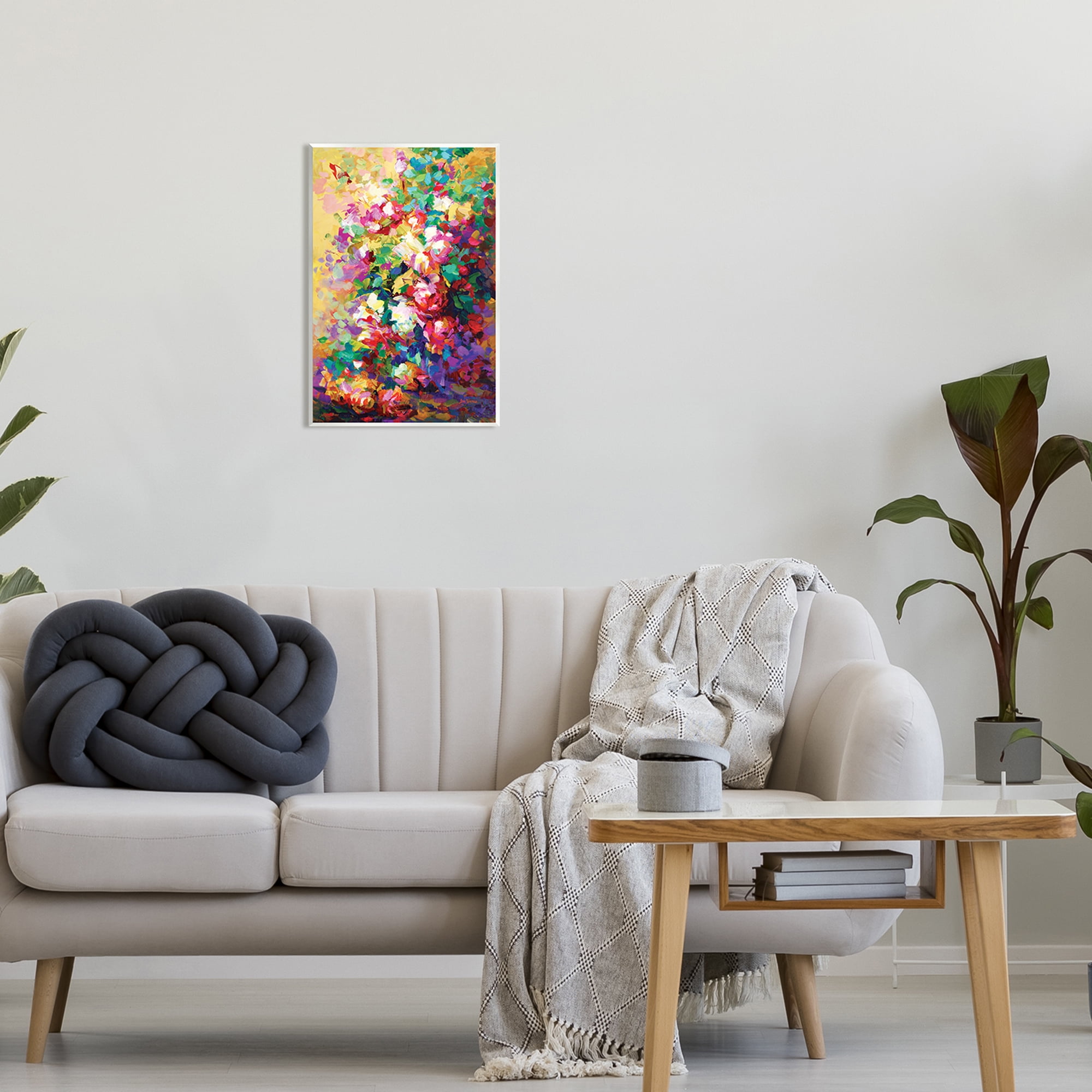 Stupell Industries Vivid Abstract Roses Botanical & Floral Painting Unframed Art Print Wall Art, 13 x 19