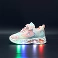thumbnail image 6 of Splozh Kid Tennis Shoes Light Up Boys Girls Sneakers Toddler Shoes Girls Boys Sneakers Light Up Print Unisex Kids Sport Shoes Toddler/Little Kids/Big Kids Pink,US 6, 6 of 9