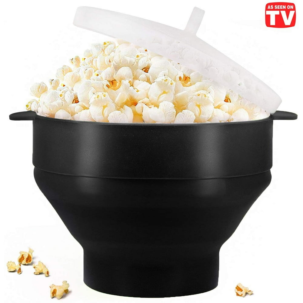 Korcci Microwave Popcorn Popper, BPA Free Silicone Hot Air Microwavable