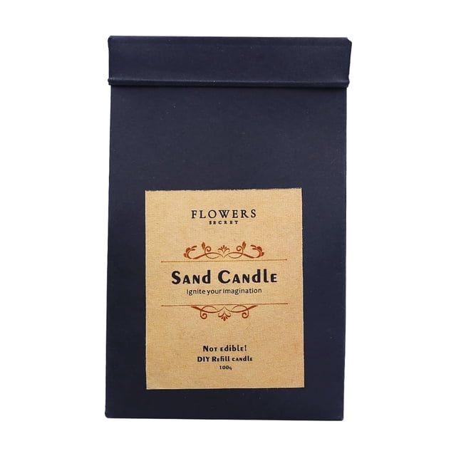Sand Candle Wax Granules DIY Kit 1LB, Pearlized Palm Soy Wax for Candle Making, 120 Hours Burn Time with Wicks Included, Reusable Container Candle Sand for Home Decor Gift Craft Hobby