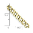 thumbnail image 2 of 10k Yellow Gold 4.3mm Semi-solid Curb Link Chain Necklace 22 Inch Chain Necklace for Women and Men, 2 of 2