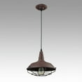 thumbnail image 5 of Gilli Industrial Farmhouse Metal Cage Rust Finish Pendant Light , Hard-Wired, 5 of 7