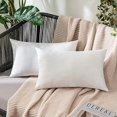thumbnail image 1 of Chenchen Pack of 2 Decorative Outdoor Solid Waterproof Throw Pillow Covers Faux Linen Garden Farmhouse Cushion Cases for Patio Tent Balcony Couch Sofa 20x12 Inch White, 1 of 1