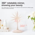 thumbnail image 3 of Miangastore 1pc Heart Shaped Vanity Mirror Tabletop Double Sided Mirror Rotatable Vanity Mirror Desk Mirror, 3 of 9