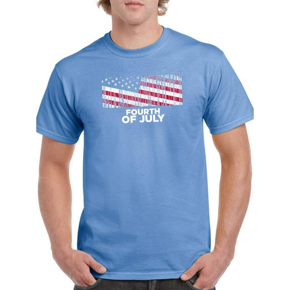 Fourth Of July American Flag T-Shirt Men -Image by Shutterstock, Male x-Large