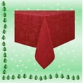 thumbnail image 6 of Winter Wonderland Holiday Medley Red Damask Tablecloth, 60x120 Oblong, 6 of 7