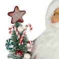thumbnail image 5 of Northlight Candy Cane Santa Claus Christmas Figure - 18" - Red and White, 5 of 6