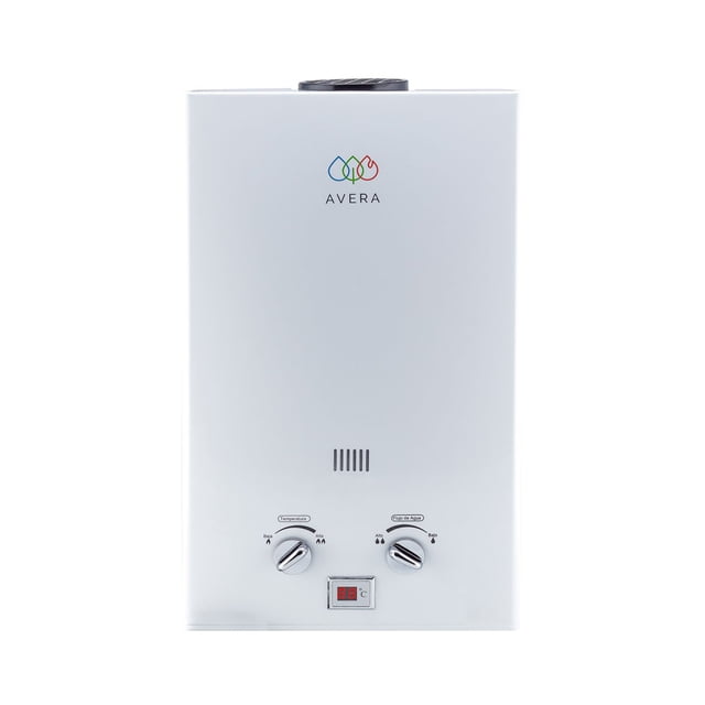Boiler de Paso 1 Regadera y 1 Lavabo 8Lts AVERA C8L Calentador de Paso Uso Exclusivo Gas LP