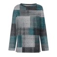 thumbnail image 5 of Sweaters for Women Long Sleeve Tops Round Neck Loose Casual Blouses Sky Blue 2XL, 5 of 6