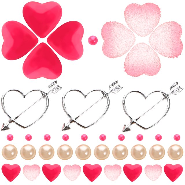 1 Juego de rellenos de jarrón para el Día de San Valentín, decoración de perlas coloridas, rellenos de jarrón, abalorio flotante, adorno de jarrón DIY