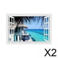 thumbnail image 1 of Etiqueta de la ventana del paisaje,Etiqueta de la ventana del paisaje del océano 3D Decoración del dormitorio,Calcomanías de pared del paisaje Pegatinas de pared Sala de estar,Etiqueta de la, 1 of 8