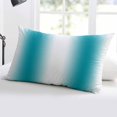 thumbnail image 5 of Aqua Ombre Throw Pillow Cover 20 x 26 Inch Decorative Pillow Cover Farmhouse Stripes Modern Art Lumbar Pillowcase Seasonal Rectangle Cushion Case for Couch Sofa Bed Living Room, 5 of 7