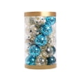 thumbnail image 2 of Inteprter Adornos navideños vibrantes Bolas Decoraciones festivas Adornos de bolas navideñas brillantes Kits de decoración para fiestas oro azul, 2 of 6