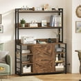 thumbnail image 7 of SEDETA File Cabinet, Filing Cabinet fits Legal/Letter/A4 Size, 2 Drawer Filing Cabinets for Home Office with Lock, Power Strip and Open Storage Shelves, Rustic Brown, 7 of 7