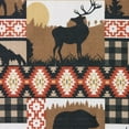 thumbnail image 2 of Estate View™ Moose Lodge Light Filtering Rod Pocket Curtain Panel Pair, 38"x84", Brown Black, 2 of 8