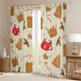 thumbnail image 2 of Manfei Xmas Gingerbread House Curtains Pack of 2 (42x84 Each) for Kids, Christmas Sled Curtains Blackout, Star Love Heart Living Room Curtains, Luxury Room Decor, 2 of 6