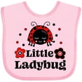 thumbnail image 3 of Inktastic Little Ladybug with Flowers Boys or Girls Baby Bib, 3 of 4