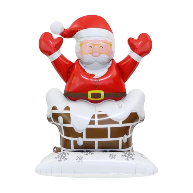 Décorations de Fête en Forme de Ballon Gonflable avec Père Noël et Bas Rouges en Forme de Ballon en Forme de Bas 55,90 Po x 36,22 Po