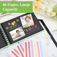 thumbnail image 3 of ZYNERY Scrapbooking Photo Albums 60 Pages of 21.5 x 15 cm,With 3 Stickers and Pen, Scrapbook Kit for DIY Album,Birthday, Wedding,Travel(Green), 3 of 7