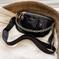 thumbnail image 1 of Bolsa De Pecho Bolso de pecho para mujer, elegante patrón de piedra, bandolera, cadenas, bolso de sillín (negro) Tmvgtek Para Estrenar, 1 of 6