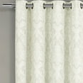 thumbnail image 2 of Pair (Set of 2) Blair Jacquard Room Darkening Curtain Floral Inspired Curtain Panels - 108x63 - Off White, 2 of 2