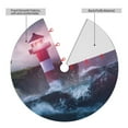 thumbnail image 4 of Kll 36" Christmas Tree Skirt Lighthouse Waves Torrential Rain Xmas Tree Skirts Mat For New Year Xmas Holiday Party Indoor Outdoor Home Decoration, 4 of 9