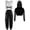 Silver&Black, variant on Girls' Jazz Street Dance Outfits Hip Hop Clothes Hoodie Tank Tops and Sweatpants Activewear Set Pink 6