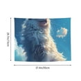thumbnail image 6 of Hirioo Clear Sky Blue Cat Print Tapestry Lightweight Fabric for Bedroom Aesthetic Home Wall Dorm Décor Living Room Decor 29x37 Inch, 6 of 8