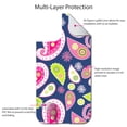 thumbnail image 4 of DistinctInk Custom SKIN / DECAL compatible with OtterBox Defender for iPhone 11 Pro MAX (6.5" Screen) - Pink Green Navy Paisley, 4 of 5
