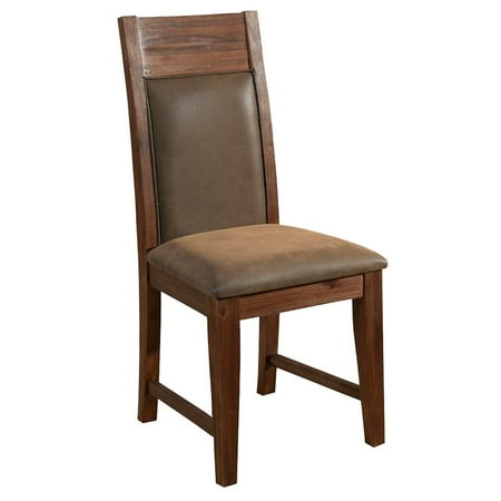 Alpine Furniture Pierre Set of 2 Dining Side Chairs in Antique Cappuccino Brown
