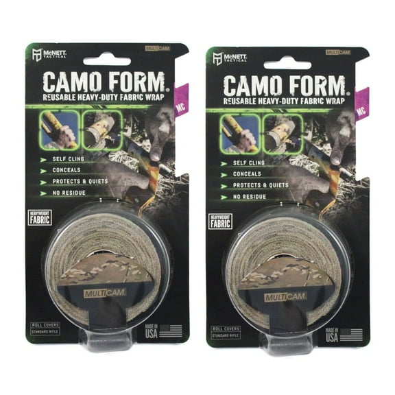 Tactical Camo Form Reusable Heavy Duty Fabric Wrap Multicam 2pk
