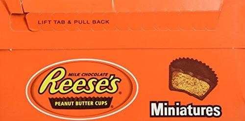 REESE'S Miniatures Milk Chocolate Snack Size, Bulk Gluten Free, Individually Wrapped Peanut Butter Cups Candy Packs, 0.31 oz (105 Pieces)