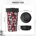 thumbnail image 3 of Lsque Rose Flowers Pattern Travel Coffee Mug 16oz: Insulated Coffee Cup with Leakproof Lid, Coffee Tumbler, Reusable Coffee Cups with Seal Lid, 3 of 8