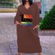 thumbnail image 2 of Vestido Corto de Verano Moda Grande Impresión de Manga Corta Cuello en V Bolsillo Mini Vestido para Casual Y Diario, 2 of 4
