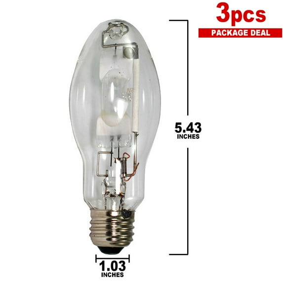 BulbAmerica 175 watts U/Med metal halide light bulb x 3 pcs