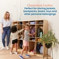 thumbnail image 3 of ECR4Kids 10-Section Storage Coat Locker with 10 Tray Compartments, Classroom Furniture, Natural, 3 of 9