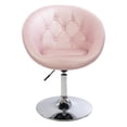 thumbnail image 2 of Impressions Vanity Antoinette Round Tufted 360 Degree Swivel Vanity Chair with Flat Base(Rose Gold), 2 of 5