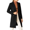 thumbnail image 5 of INSPIRE CHIC Women's Notch Lapel Double Breasted Belted Mid Length Trenchcoat 2XL Black, 5 of 8