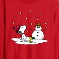 thumbnail image 2 of Peanuts - Snoopy Woodstock Snowman - Men's Long Sleeve T-Shirt, 2 of 5