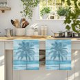 thumbnail image 4 of Blue Palm Tree Kitchen Towels Set of 4, Coastal Tropical Trees Vintage Summer Absorbent Dish Towels for Kitchen, Microfiber Hand Towel, Quick Drying Tea Towel for Cleaning Decorative Dishcloths, 4 of 7