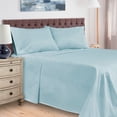 thumbnail image 2 of 400-Thread Count 100% Egyptian Cotton Lightweight Solid Sheet Set with Deep Pockets Light Blue / Olympic Queen, 2 of 5