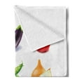 thumbnail image 2 of Vegetable Soft Flannel Fleece Blanket, Vegan Menu Pumpkin Eggplant Pepper Tomato Garlic Bunch of Organic Farm Elements, Cozy Plush for Indoor and Outdoor Use, 60" x 80", Multicolor, by Ambesonne, 2 of 5