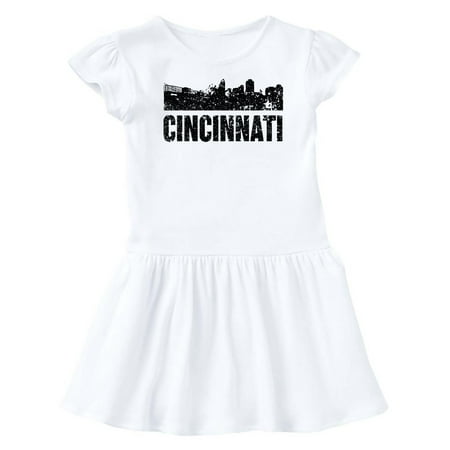

Inktastic Cincinnati Skyline Grunge Gift Baby Girl Dress
