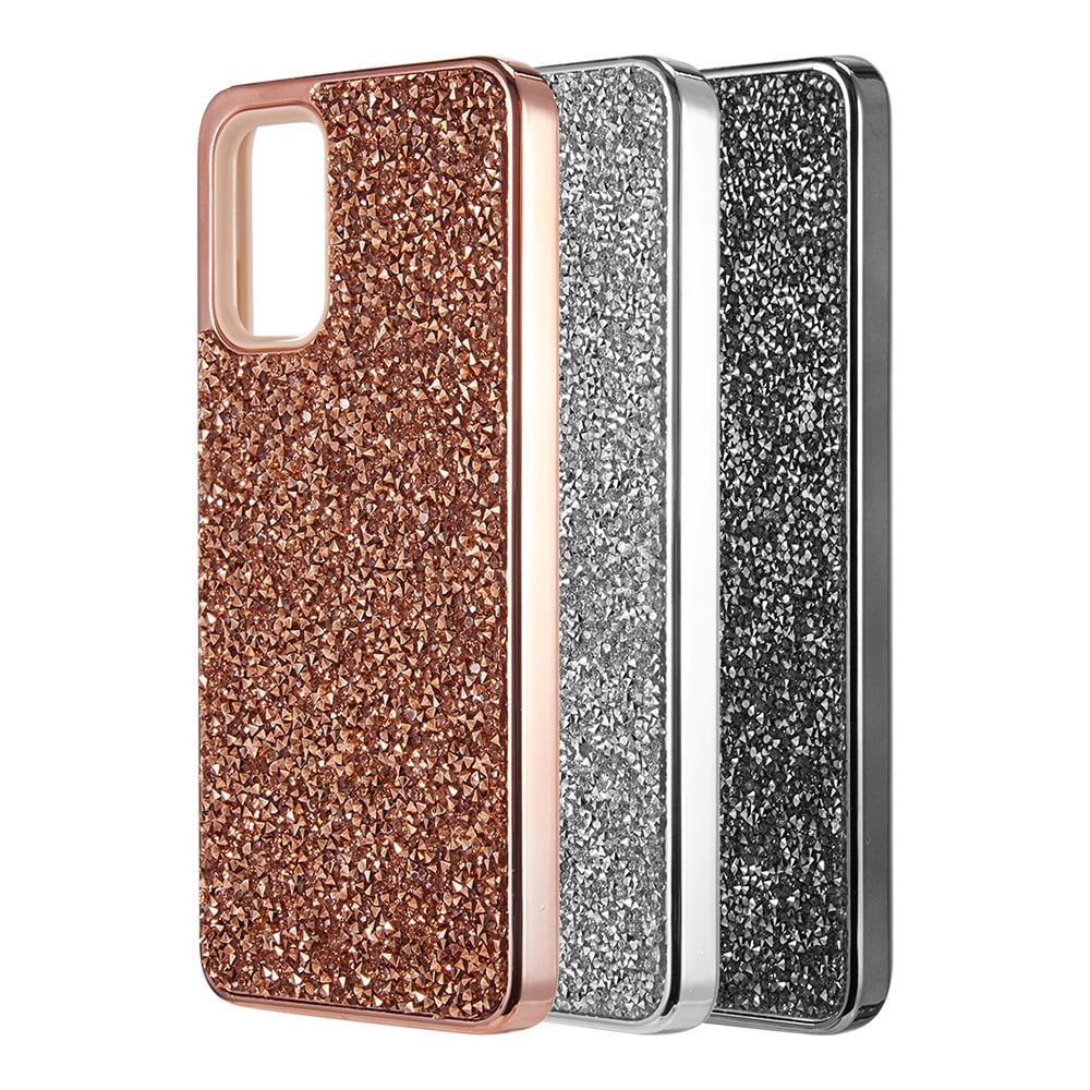 SAMSUNG GALAXY S20(6.2) DIAMOND PLATINUM COLLECTION HYBRID BUMPER CASE WITH ELECTROPLATED FRAME - SILVER