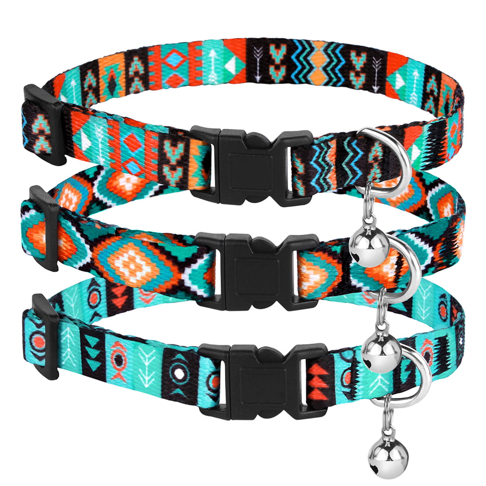 Breakaway Cat Collar Tribal Pattern Safety Adjustable Collars for Cats