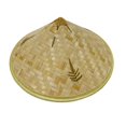 thumbnail image 1 of Sombrero de bambú transpirable, accesorio de fotografía artesanal, sombrero vietnamita, divertido sombrero de fiesta. Patrones de hojas, 1 of 9