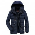 thumbnail image 4 of Mens Winter Thickened Plus Size Padded Windproof Warm Cotton Padded Coat, 4 of 8